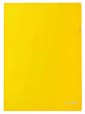 Папка-уголок А4 Economix, 180 мкм, фактура "глянец", желтый