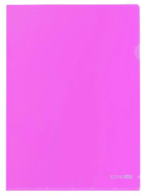 Папка-куточок А4 Economix, 180 мкм, фактура "глянець", рожева