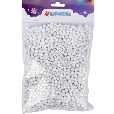 Сніг штучний Novogod'ko, срібло, гліттер, пінопласт, 15 г