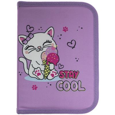 пенал 1-яр. пустий, поліестер, "Сool Kitten", 25002C