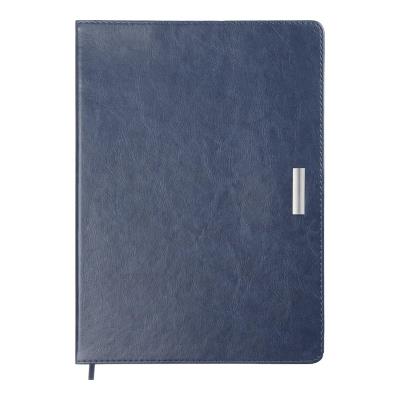 Щоденник датов. 2026 SALERNO, A4, синій, штуч. шкіра