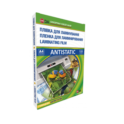 Пленка для ламинирования ТМ "DA" глянцевая, А4, размер 216 х 303 мм, плотность 125 мкм, 11201011209YA Пленка для ламинирования ТМ "DA" глянцевая, А4, размер 216 х 303 мм, плотность 125 мкм, 11201011209YA