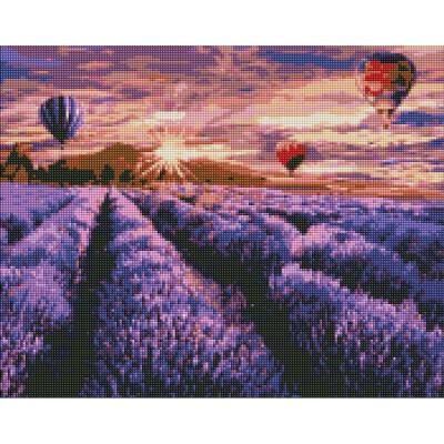 Набір з алмазною мозаїкою "Квітуча лаванда" 40х50см Набір з алмазною мозаїкою "Квітуча лаванда" 40х50см
