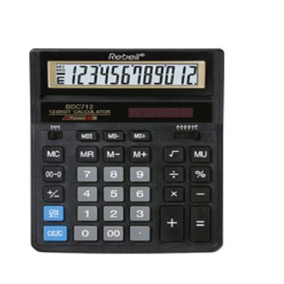 Калькулятор Rebell BDC-712 BM BX, бухгалтерський, 12 р. 
