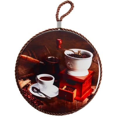 Дошка обробна Limited Edition COFFEE TIME / підставка під гаряче/ кругл. 16см (B160072)