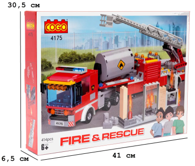 *Конструктор "Пожежники" (415 елм.) Пожежна бригада / COGO