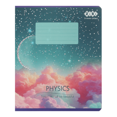 Зошит учнівський шкільний CLOUDS, 36арк., клітинка, фізика, KIDS LINE