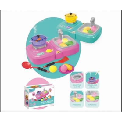 Кухня QC-5B (18шт/2) плита, кран с водой, посуда, в кор. 33*21*13,6 см Кухня QC-5B (18шт/2) плита, кран с водой, посуда, в кор. 33*21*13,6 см