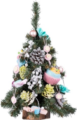 Ялинка Novogod'ko h-0,45 м з прикрасами МАРШМЕЛОУ