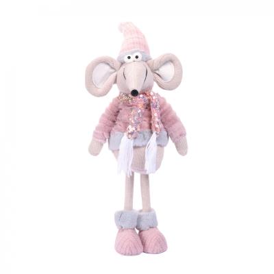 Новорічна м'яка іграшка Novogod'ko "Мишеня Хлопчик" у рожевому, 59см
