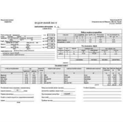 Подорожнійлист вантажного автомобіля, А4, гаетка 2 (44021) (1/) Подорожнійлист вантажного автомобіля, А4, гаетка 2 (44021) (1/)