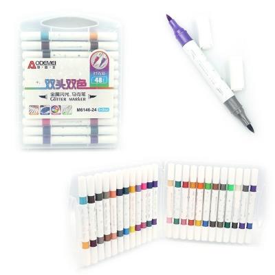 M6146-24 Набір скетчмаркерів акрил. Aodemei "Металік" 24шт.