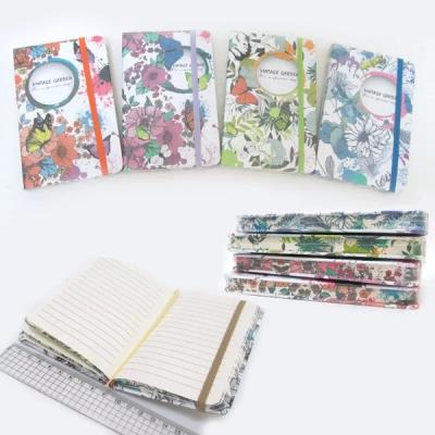 Блокнот на гумці "Vintage garden", лінія, кольоровий торець 7733-А6 (1/) Блокнот на гумці "Vintage garden", лінія, кольоровий торець 7733-А6 (1/)