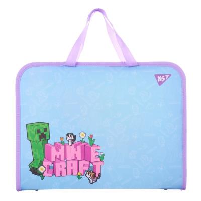 Папка-портфель Yes FC на блискавці з тканинними ручками "Minecraft.Spring"