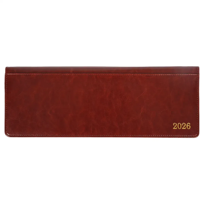 Планінг (щотижневик) настільний 34х13 см Leo Planner датований 2026 "City", коричневий, 128 сторінок