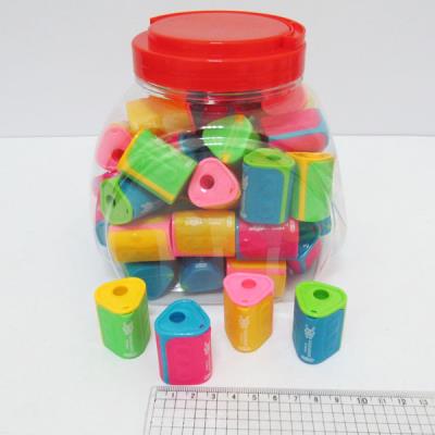 Точилка у банці "Призма" з контейнером, мікс (1/40/2400) Точилка у банці "Призма" з контейнером, мікс (1/40/2400)