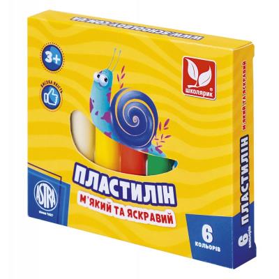 Пластилін круглий 6 кольорів, восковий, 83811905-ua Пластилін круглий 6 кольорів, восковий, 83811905-ua