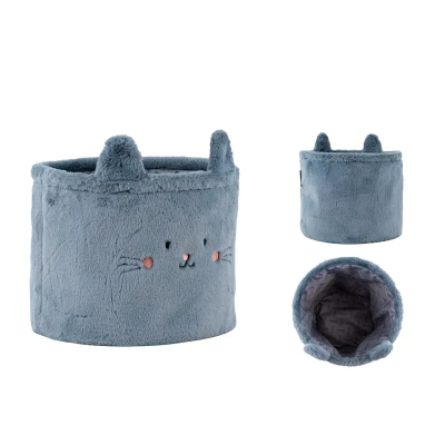 Кошик для зберігання 3100 Cute Cat 30х25 см, плюшевий Кошик для зберігання 3100 Cute Cat 30х25 см, плюшевий