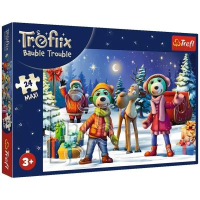 Пазли - (24 елм. MАХІ) - "Трефлики на зимових канікулах" / Trefl Пазли - (24 елм. MАХІ) - "Трефлики на зимових канікулах" / Trefl
