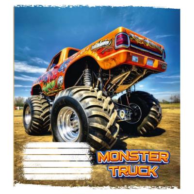 Зошит учнівський повноколірний 12 арк., клітинка. "Монстр трек"