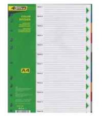 розділювачі "1-31", А4, 130мкн, PP, 4-255, 4Office (1/30/120)