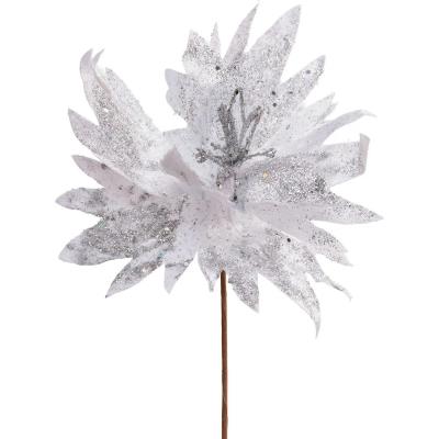Квітка декоративна Novogod'ko Хризантема, срібло, 40см Квітка декоративна Novogod'ko Хризантема, срібло, 40см