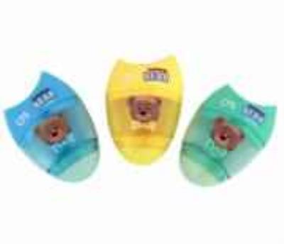 Чинка пластикова з контейнером та гумкою "Ведмедик", 1 лезо (36) Чинка пластикова з контейнером та гумкою "Ведмедик", 1 лезо (36)