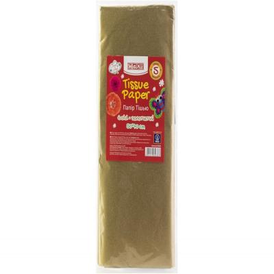 Папір тішью, 20г/м, 5 аркушів, ширина 50 см, довжина 70 см, золотистий MX62636 (1/576) Папір тішью, 20г/м, 5 аркушів, ширина 50 см, довжина 70 см, золотистий MX62636 (1/576)