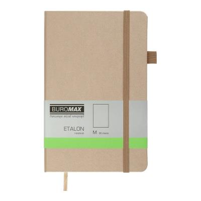 Книга записна ETALON 125*195, 96 арк., нелінований блок, обкл. штучна шкіра, золотий