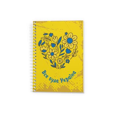 Блокнот (А), В6, 60арк, кліт, біч. спір, м'яка карт.обкл, "Все буде Україна"1/24