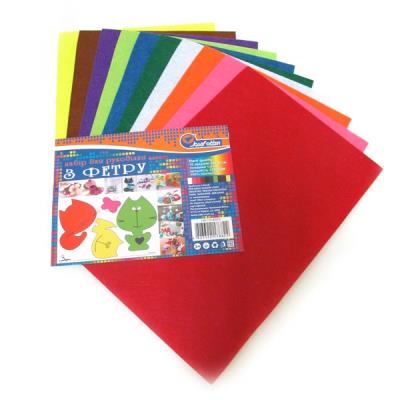 Фетр HARD 170GSM 1,2мм 10PC/OPP A4.1шт/етик. HQ170-MIX3 