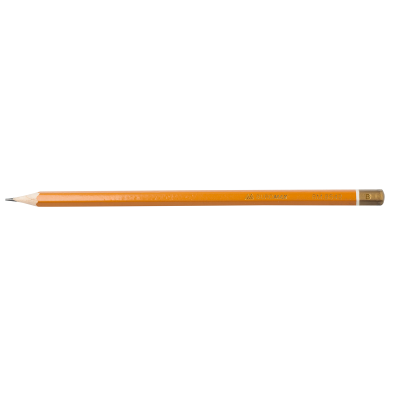 Олівець графітовий PROFESSIONAL B, жовтий, без гумки, коробка 12шт, ВМ.8542-12
