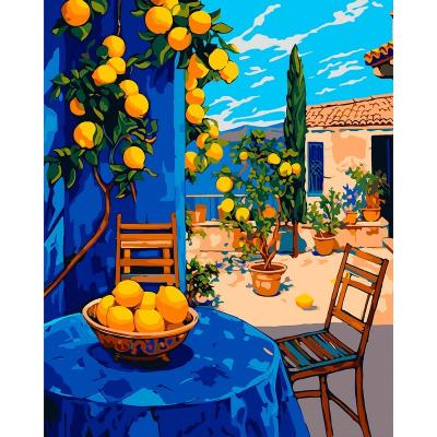 Картина за номерами SANTI "Лимонний дворик", 40*50см