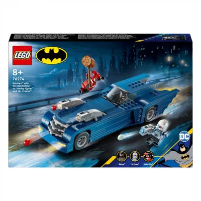 Конструктор LEGO Batman Бетмен на бетмобілі проти Харлі Квін і Містера Фріза