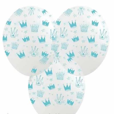 Шарики Pelican 12 (30см) "Короны аквамарин" 10шт. Шарики Pelican 12 (30см) "Короны аквамарин" 10шт.