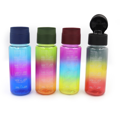 5839 Пляшка для води "Райдуга" 500ml, mix 1шт/этик