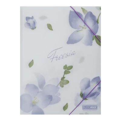 Папка на гумках ARABESKI, А4, матовий напівпрозорий пластик, бузковий