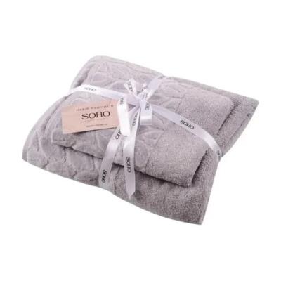 Текстиль банний SOHO Наб. руш. 50*90+70*140см бавовна 100% Leaves Light Gray (50*90+70*140 Leaves Light Gr) Текстиль банний SOHO Наб. руш. 50*90+70*140см бавовна 100% Leaves Light Gray (50*90+70*140 Leaves Light Gr)