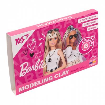 Пластилин YES, 8 цветов, 160г "Barbie", 540611 (1/66)