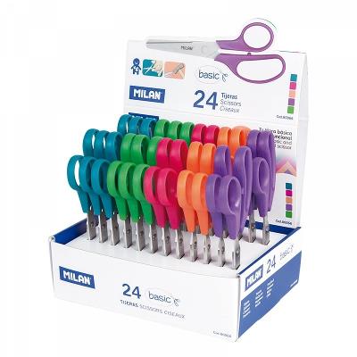 80066 Ножиці "Basic" ТМ "MILAN" 13,3см, карт. стійка, mix 80066 Ножиці "Basic" ТМ "MILAN" 13,3см, карт. стійка, mix