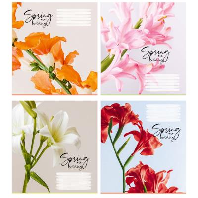 Зошит учнівський повноколірний 24 арк., клітинка. "Квіти"