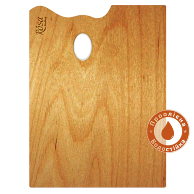 Палітра дерев'яна, прямокутна, ергономічна, промаслена, 20x30см, ROSA Gallery (1) Палітра дерев'яна, прямокутна, ергономічна, промаслена, 20x30см, ROSA Gallery (1)