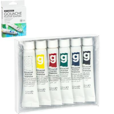 32KREG0612C Набір фарб гуаш "Art rangers", пласт туб, підлож, 6 кол*12мл