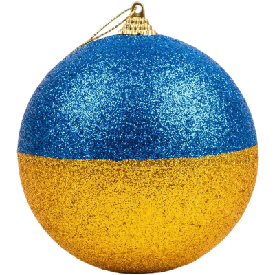 Набір новорічних куль Novogod'ko,пінопласт, 8 см, 4 шт/уп, жовто-блакитні Набір новорічних куль Novogod'ko,пінопласт, 8 см, 4 шт/уп, жовто-блакитні