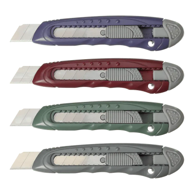 Ніж канцелярський MORANDI STYLE, 18мм, асорті з механічним фіксатором леза, пластиковий корпус (1/24) Ніж канцелярський MORANDI STYLE, 18мм, асорті з механічним фіксатором леза, пластиковий корпус (1/24)