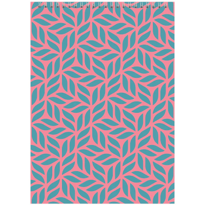 Блокнот на спiралi, А4, 48 арк.,кліт., рожевий