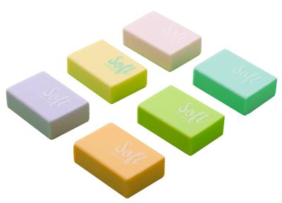 Гумка прямокутна Pastel, 29х20х10мм, асорті