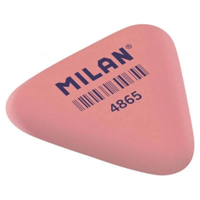 Гумка 4865 (трикутна) 3,6*3,3*0,6 см, карт. уп. 65шт.+1шт. подар., mix