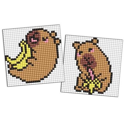 Набір з алмазною мозаїкою на магнітній основі для "Капібара: банани" 9х9см