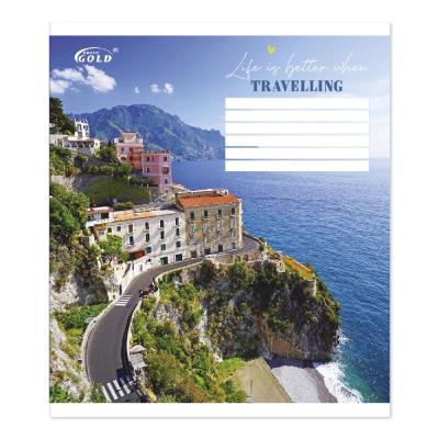 Зошит учнівський 24л, Gold, лiнiя., ТВ-49 УФ-лак, блок 60 г/м №3525 Подорожуй